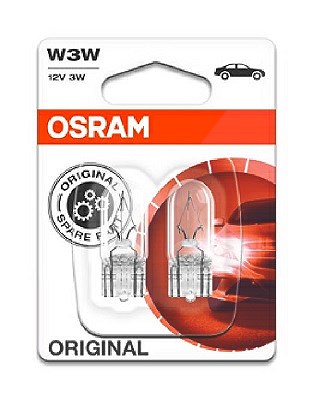 Osram W3W Original Glühlampe Doppelblister [Hersteller-Nr. 2821-02B] für Alfa Romeo, Aprilia, Audi, BMW, Cadillac, Chevrolet, Chrysler, Derbi, Dodge, von Osram