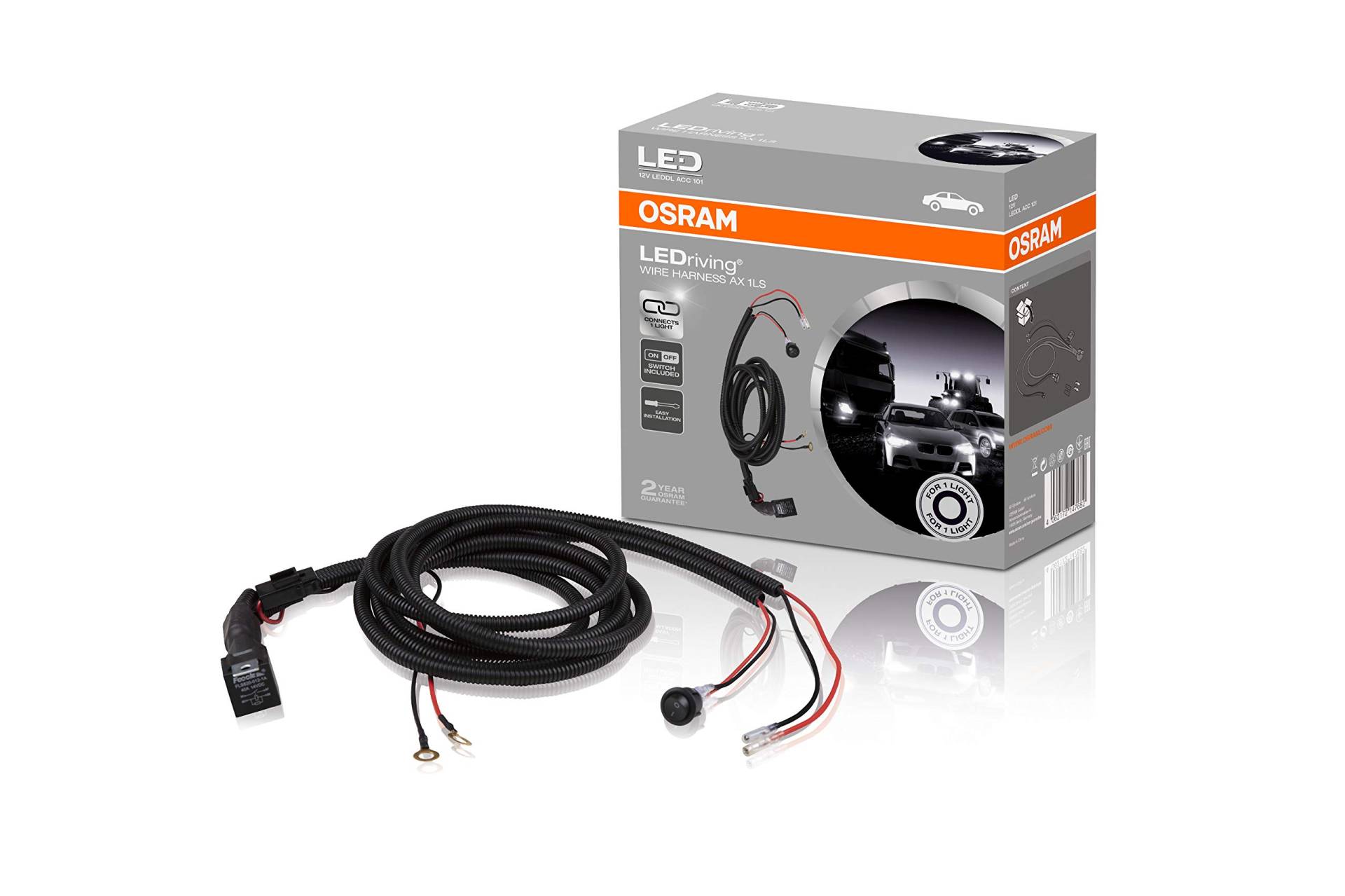 Osram WIRE HARNESS AX 1LS, Kabelbaum für KFZ Lichtleisten, Kabelbaumkit, Kabellsatz zur Installation einer Lichtquelle, Adapter Scheinwerfer, LEDDL ACC 101, Schwarz Osram WIRE HARNESS AX 1LS, Kabelbaum für KFZ Lichtleisten, Kabelbaumkit, Kabellsatz zur Installation einer Lichtquelle, Adapter Scheinwerfer, LEDDL ACC 101, Schwarz von Osram