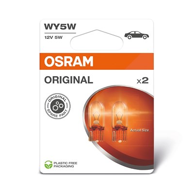 Osram WY5W ORIGINAL Glühlampe 2er Blister [Hersteller-Nr. 2827NA] für Abarth, Alfa Romeo, Alpina, Audi, BMW, Chevrolet, Chrysler, Citroën, Dacia, Daew von Osram
