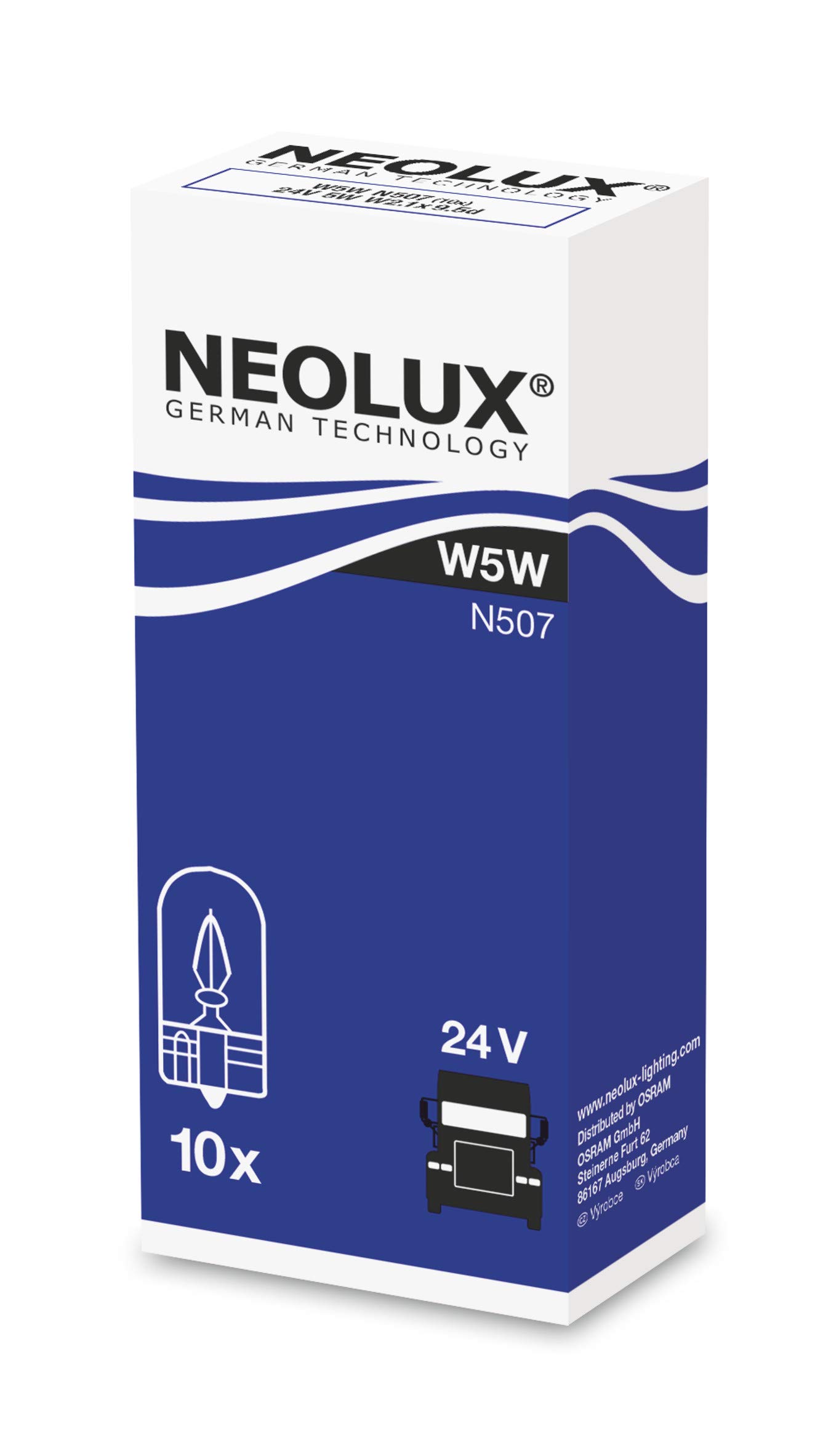 W5W 24V 5W W21x95d 1st. Neolux W5W 24V 5W W21x95d 1st. Neolux von Osram