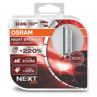 Osram XENARC NIGHT BREAKER LASER D3S - NEXT GEN - Duo-Pack [Hersteller-Nr. 66340XNN-HCB] von Osram