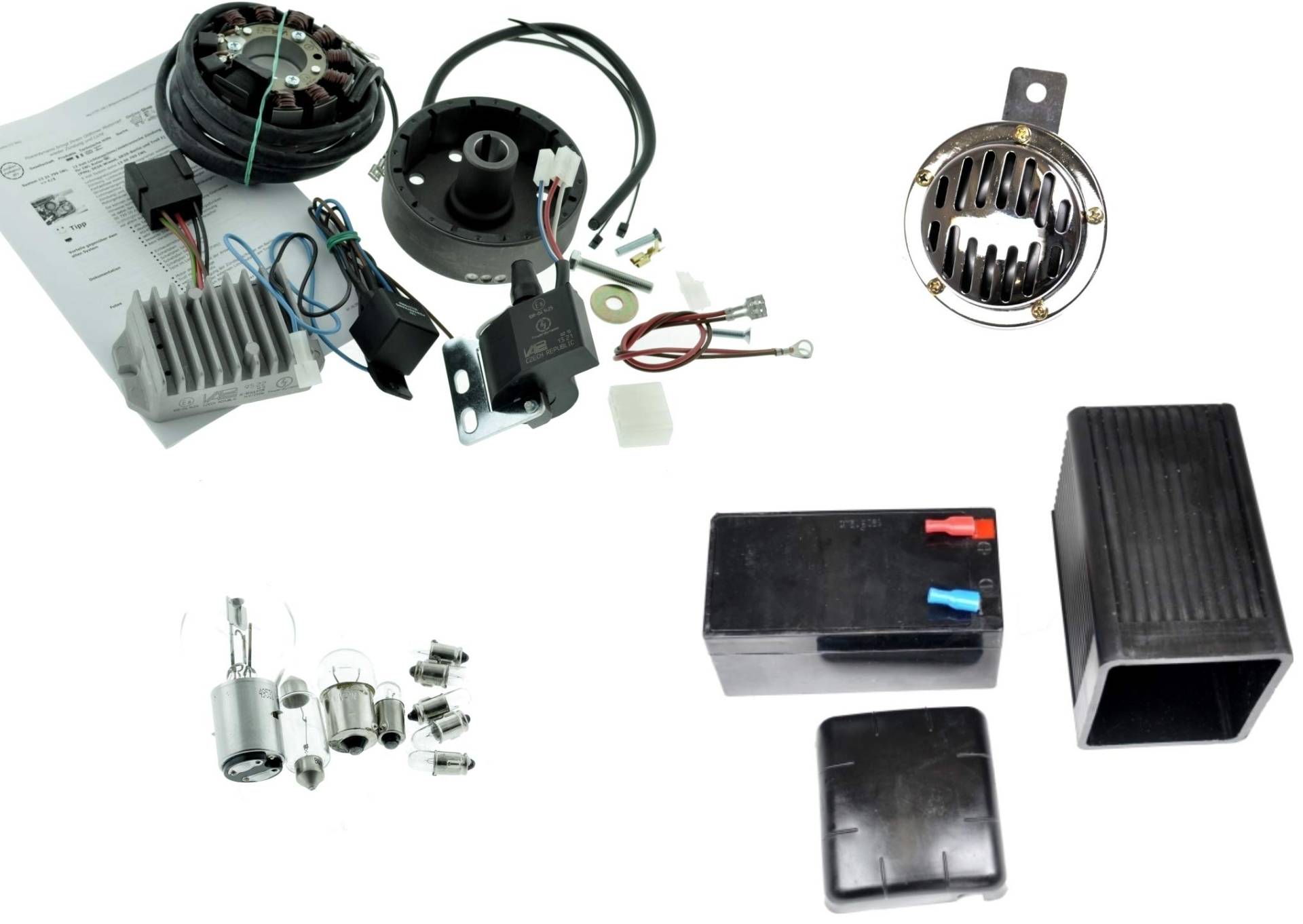 Elektronische Zündung Umrüstsatz Vape IWL Pitty Wiesel Berlin 12V komplett Elektronische Zündung Umrüstsatz Vape IWL Pitty Wiesel Berlin 12V komplett von Ost2rad
