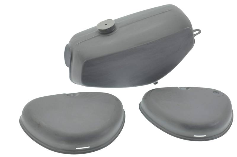 Tank Set mit Seitendeckel S51 S70 grundiert, innen versiegelt von Ost2rad