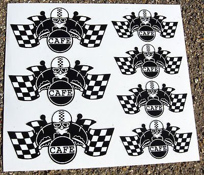 CAFE RACER Karierte Flagge Helm satz sticker aufkleber von Other