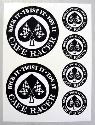 CAFE RACER Karierte Flagge 'TONNE IT' Ass sticker aufkleber von Other