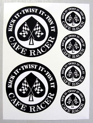 CAFE RACER Karierte Flagge 'TONNE IT' Ass sticker aufkleber von Other