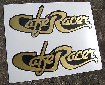 CAFE RACER stil GOLD Schrift logos x2 von Other