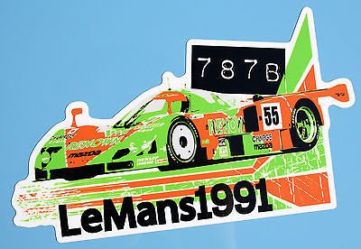 LE MANS 24 STUNDEN 1991 'MAZDA 787B' RETRO-Stil sticker aufkleber x2 von Other