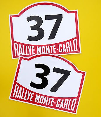Other Vintage-Stil Klassisches Auto Monte Carlo Rallye RENNEN Nummern ideal für Mini Cooper von Other