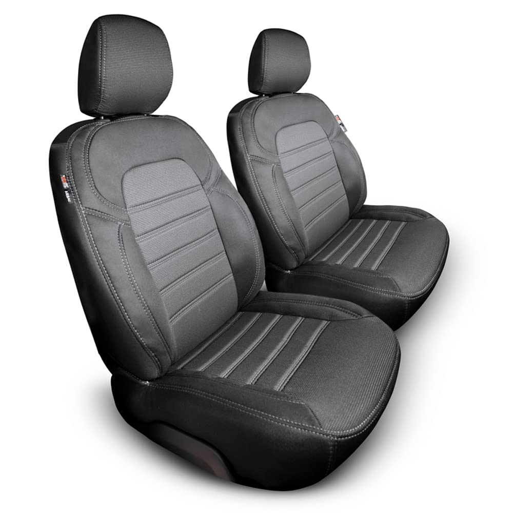 Original Design Sitzbezüge aus Stoff 1+1 kompatibel mit Citroën Berlingo/Peugeot Partner 2008-2018 (Airbag unter Plastikkappe) von OtoM
