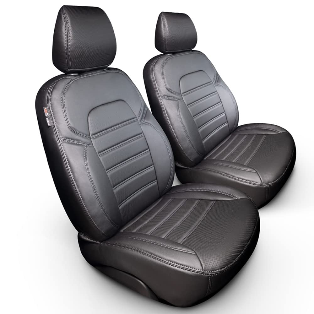 New York Design Kunstleder Sitzbezüge 1+1 kompatibel mit Citroën Berlingo/Peugeot Partner 2008-2018 (Airbag unter Plastikkappe) von OtoM