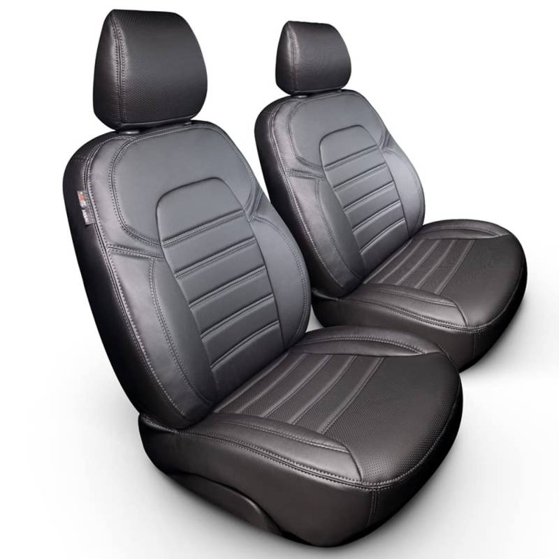 OtoM New York Design Kunstleder Sitzbezüge 1+1 kompatibel mit Volkswagen Caddy IV Box 2015-2020 (Trendline) von OtoM