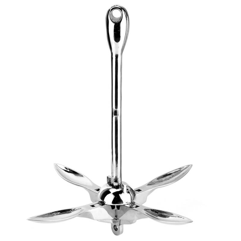 Faltbarer Anker 8.8LBS Grapnels 316 Edelstahl-Hardware Bootszubehör Passend Für Yachten Fischerboot von Otufan