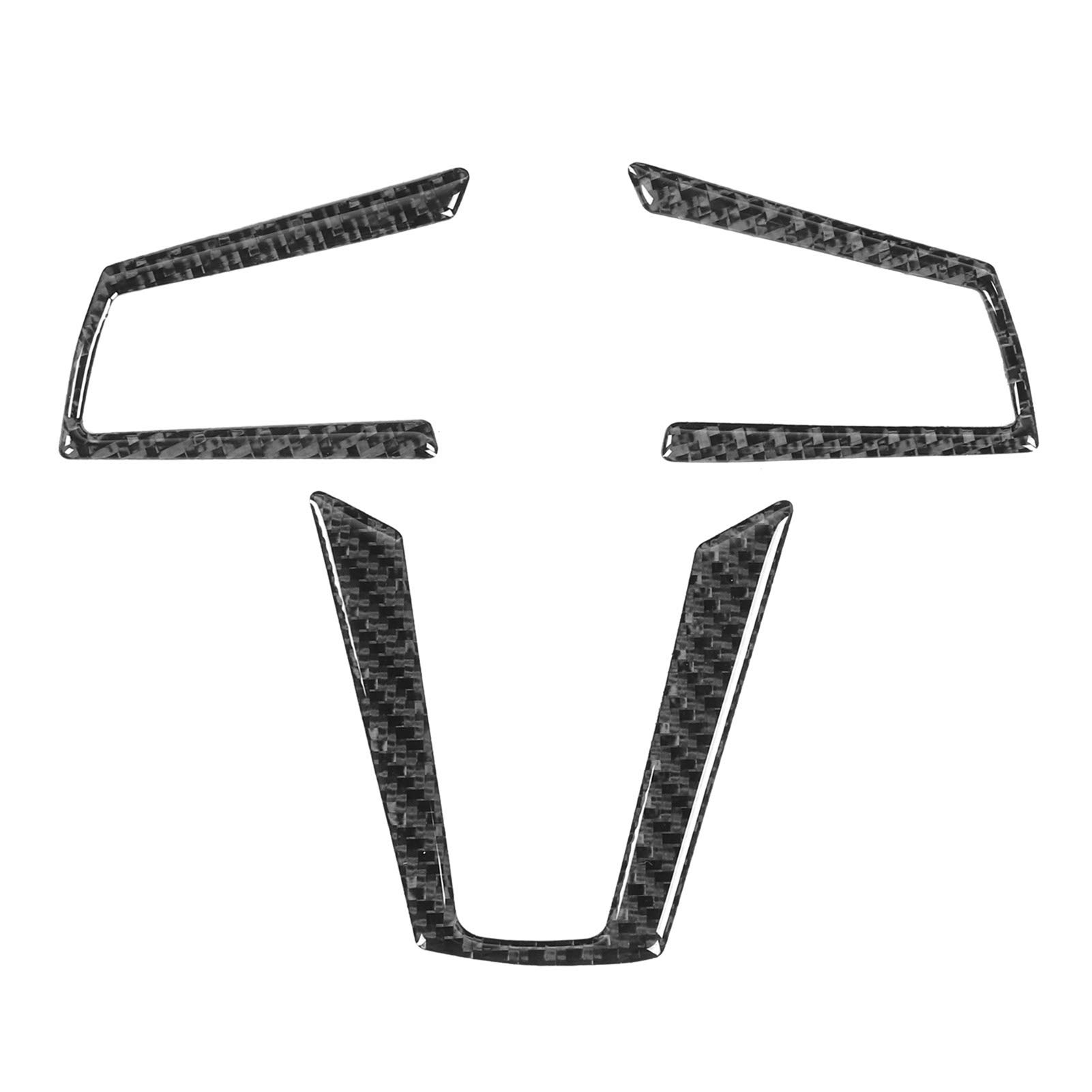 Otufan Auto-Lenkrad-Dekoration,3pcs Kohlefaser Lenkradabdeckung Sverkleidung Upgrade-Zubehör, Ersatzteile für MX-5 ND 2016–2023 von Otufan