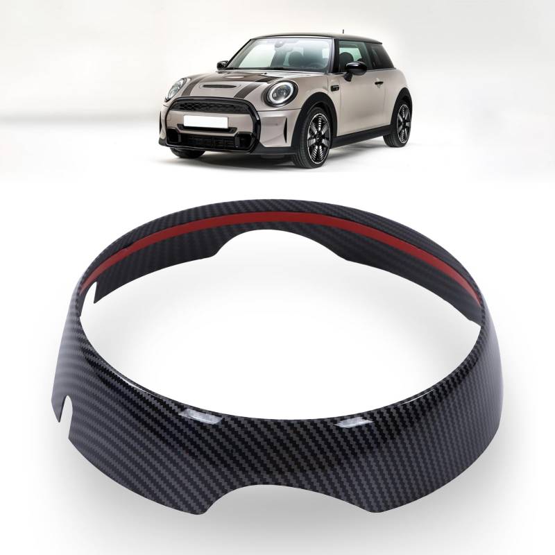 Auto Navigation Panel Trim - 6,5 Zoll Gps Bildschirm Abdeckung Trims Ersatz - Carbon Fiber Style Interior - Upgrade Facelift Ersatz, Für Mini Cooper Hatchback F55 F56 F57 2014-2023 von Otufan