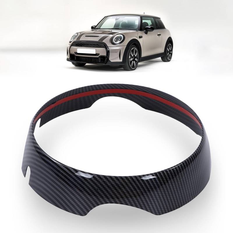 Auto Navigationspanel Verkleidung Für MINI Cooper Schrägheck F55 F56 F57 2014–2023, 6,5 Zoll GPS Bildschirmabdeckung Zubehör Innenraum Karbonfaser Stil, Upgrade Facelift Ersatz von Otufan