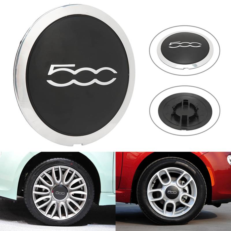 FIAT 500 Radkappen - Radkappe Aus Hochwertigem Abs, Radnabenabdeckung Facelift Upgrade Zubehör 68078419ac Ersatz Radkappen Felgenabdeckung Für Abdeckkappen FIAT 500 (A) von Otufan