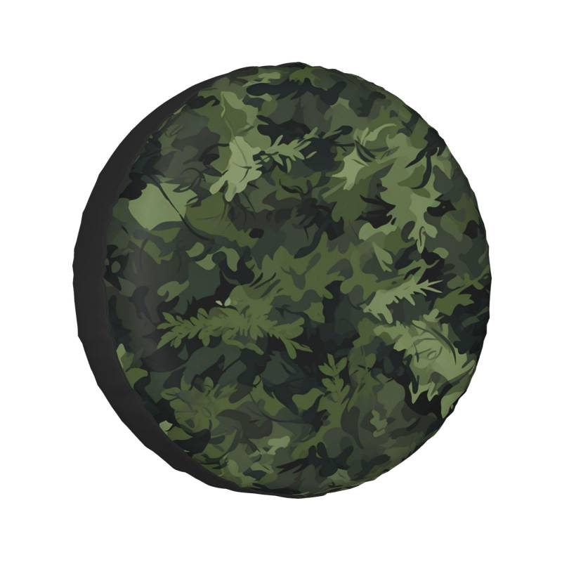 Grüne Camo Premium Reserveradabdeckung - Wasserdicht, staubdicht, universeller Schutz für Anhänger, Wohnmobile, SUVs und mehr 15 Zoll von Oudrspo