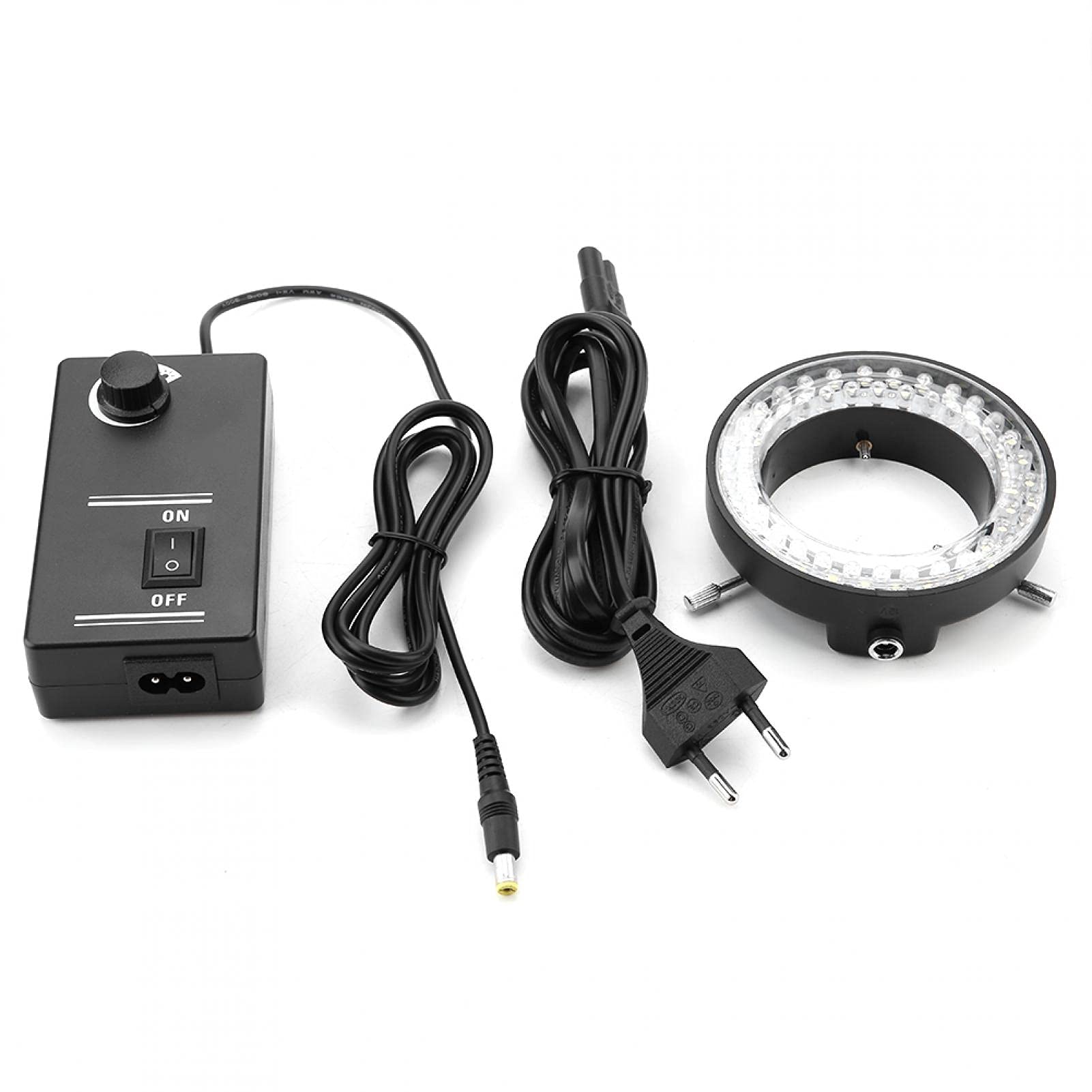 3,5 W LED-Mikroskop-Ringlicht, Mikroskope LED-Beleuchtungslampe Helligkeit Einstellbare Ringlampe Beleuchtungslicht 100‑240V(Europäische Vorschriften) von Oumefar