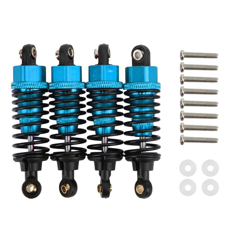 4er-Pack Stoßdämpfer Dämpfer RC Einstellbare Stoßdämpferfedern Set Upgrade-Teile für Tamiya TT-01 TT-02 TA05 TL-01 TA03 MF-01X(Blau) von Oumefar