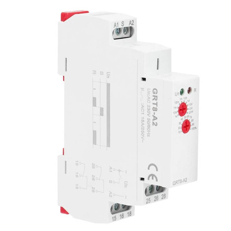 Einzelfunktionsrelais GRT8-A2 Din-Rail-Zeitrelais Industriesteuerung Auto-Timer-Relais mit breiter Arbeitsspannung(AC230V) von Oumefar