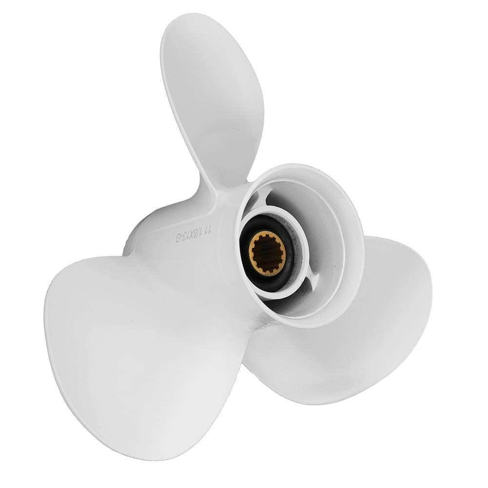 Außenborder Propeller,Motorpropeller 11 1/8 x 13-G,3 Klinge Aluminium Boot Propeller - Außenbordmotor, für 30-60PS von Oumij