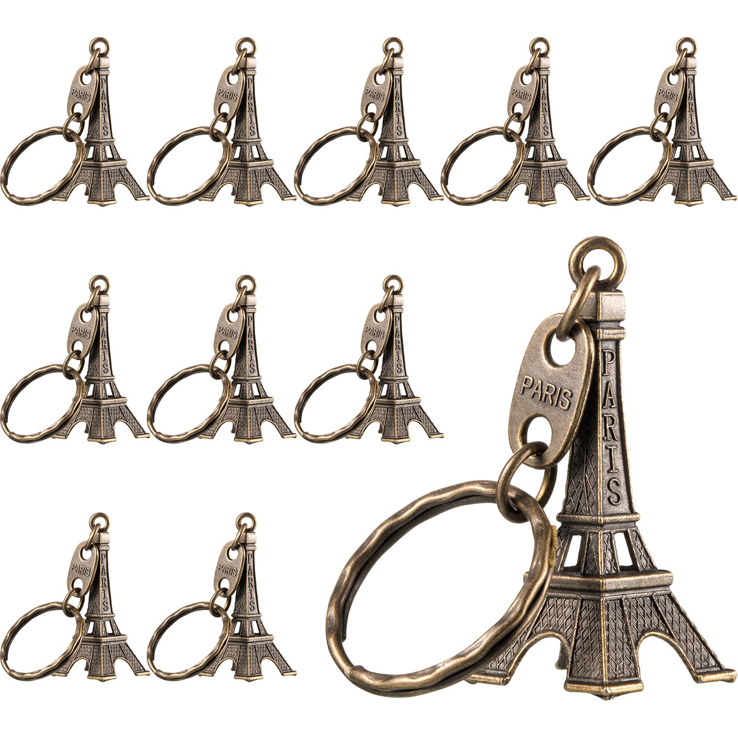 Outus 15 Stück Eiffelturm Schlüsselanhänger Retro Verzierung Französisch Souvenirs Schlüsselanhänger, Bronze, X-Large Outus 15 Stück Eiffelturm Schlüsselanhänger Retro Verzierung Französisch Souvenirs Schlüsselanhänger, Bronze, X-Large von Outus
