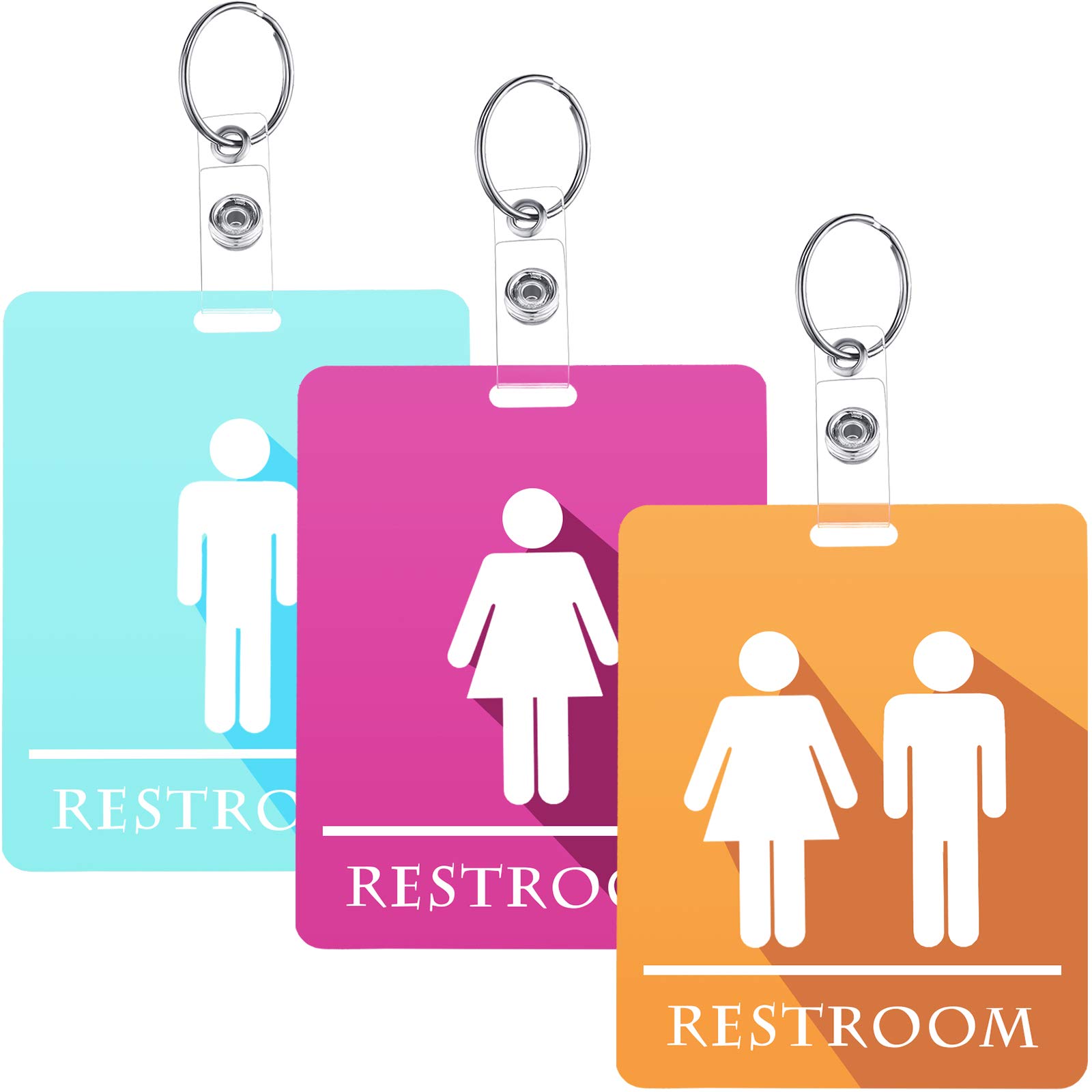 Outus Toiletten-Schlüsselanhänger, Toilettenausweis, Unisex, WC-Schlüsselanhänger oder Schlüsselanhänger, Badezimmerausweise, Klassenzimmer für Männer, Frauen, Toilette, WC, Schild Outus Toiletten-Schlüsselanhänger, Toilettenausweis, Unisex, WC-Schlüsselanhänger oder Schlüsselanhänger, Badezimmerausweise, Klassenzimmer für Männer, Frauen, Toilette, WC, Schild von Outus