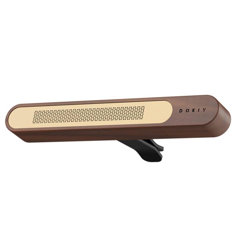 1 PC Neue Ankunft Luxus Aromatischen Holz Diffusor Auto Vent Feste Lufterfrischer Metall Holz Auto Parfüm Diffusor Clip(Wooden Version) von Ouxk