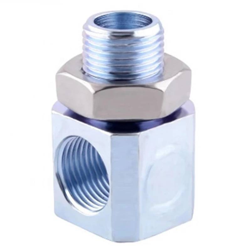 1 STÜCKE 90 Grad Winkel Sauerstoffsensor-anschlussadapter Extender Seitenlochanschluss + Mutter M18x1.5 von Ouxk