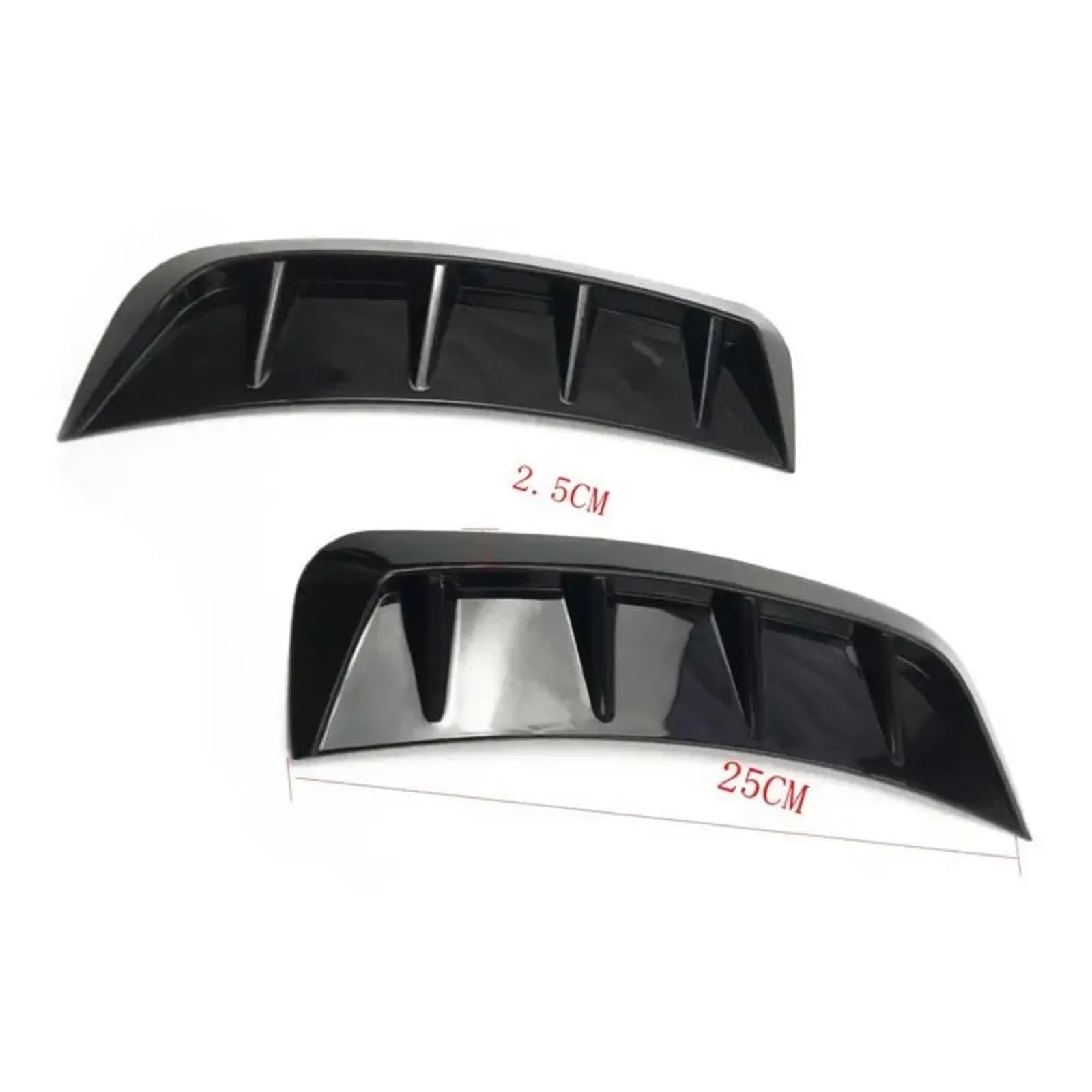 2Pcs Auto Aufkleber Abdeckung Schwarz Carbon Fiber Air Intake Flow Vent Haube Fen/der Air Vent(Black) von Ouxk