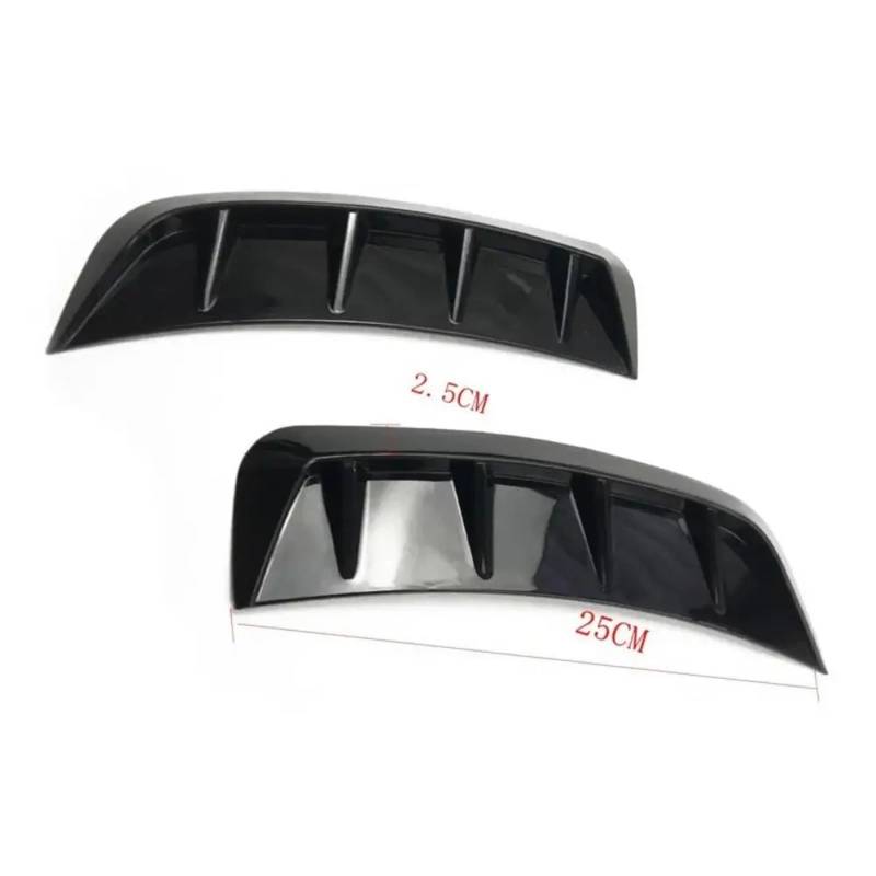 2Pcs Auto Aufkleber Abdeckung Schwarz Carbon Fiber Air Intake Flow Vent Haube Fen/der Air Vent(Black) von Ouxk