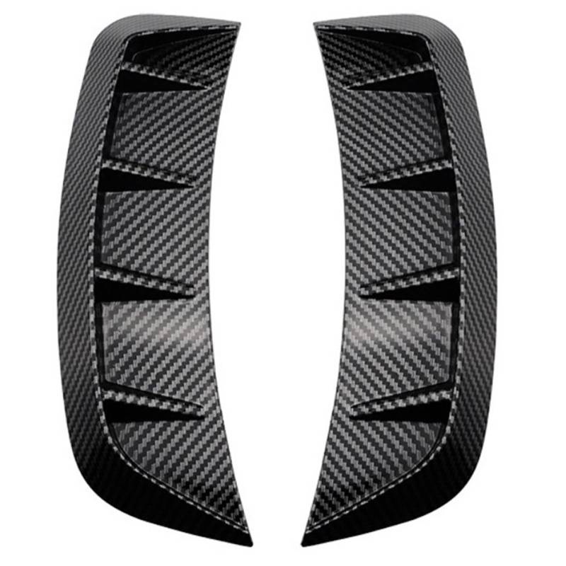 2Pcs Auto Aufkleber Abdeckung Schwarz Carbon Fiber Air Intake Flow Vent Haube Fen/der Air Vent(Carbon) von Ouxk