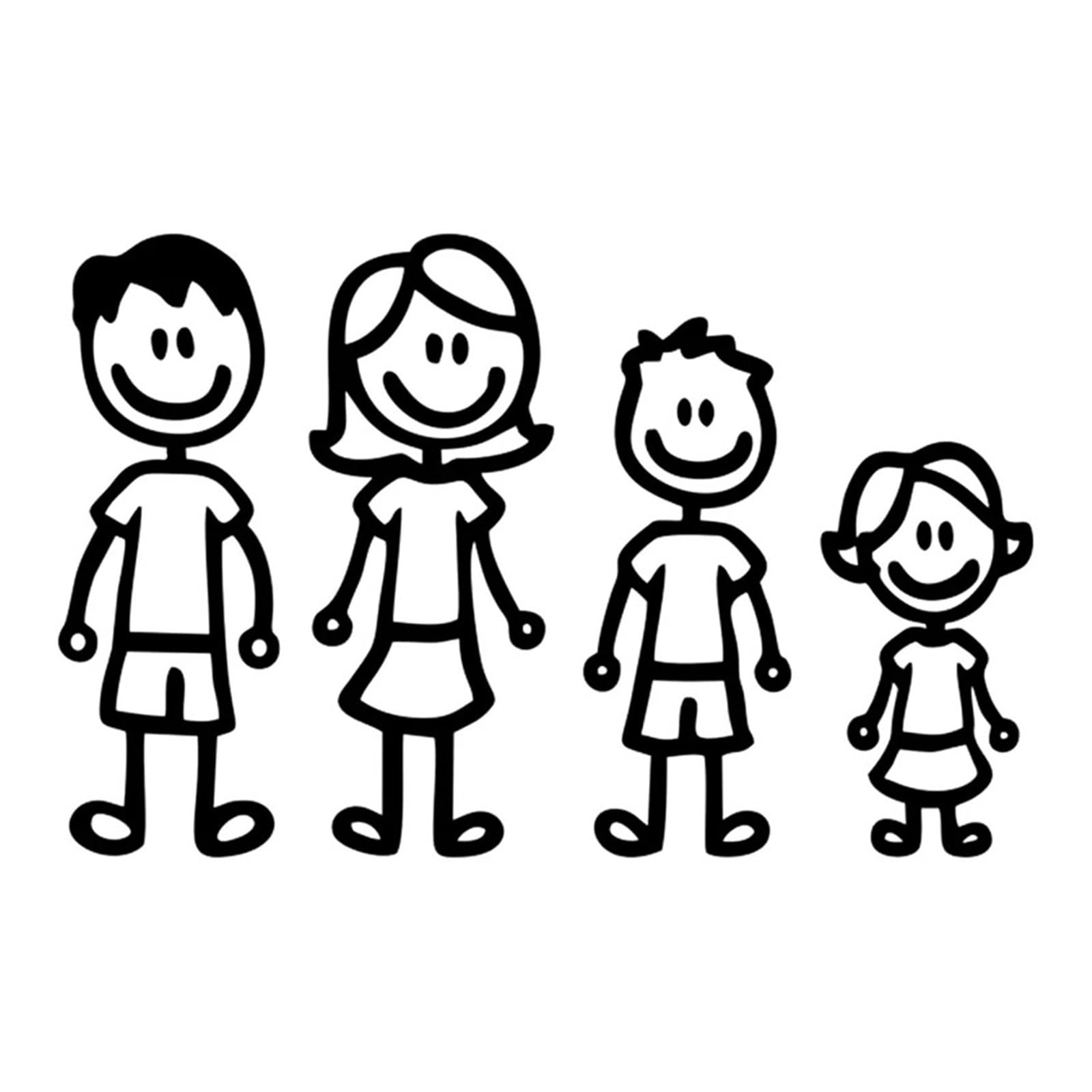 30175# 3 Arten Eine Familie Spaß Auto Aufkleber Vinyl Auto Aufkleber wasserdichte Autoaufkleber(30175 Black,15x9.6 cm) von Ouxk