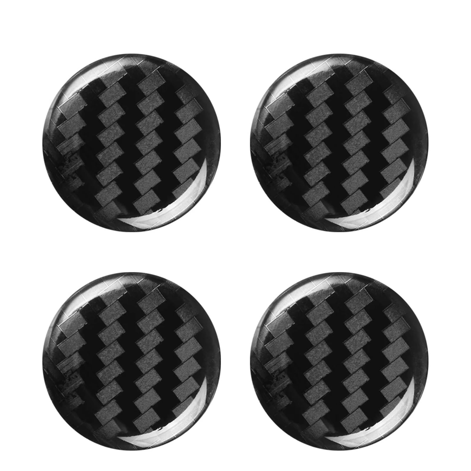 4Pcs 20mm Auto Schloss Schlüsselloch Aufkleber Dekoration Schutz(Carbon Fiber Style) von Ouxk