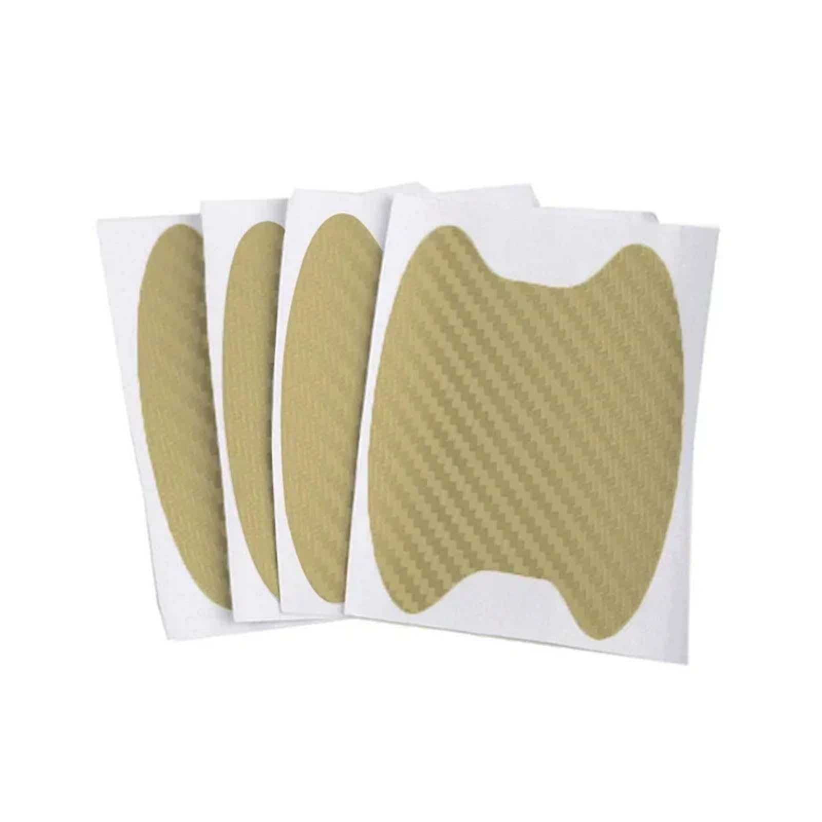 6Color 4Pcs Autotüraufkleber Kohlefaser Kratzfeste Abdeckung Autogriffschutzfolie Außenstylingzubehör(Golden) von Ouxk