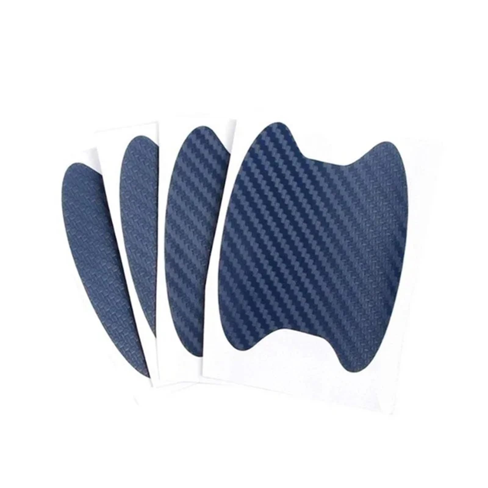 6Color 4Pcs Autotüraufkleber Kohlefaser Kratzfeste Abdeckung Autogriffschutzfolie Außenstylingzubehör(Navy Blue) von Ouxk