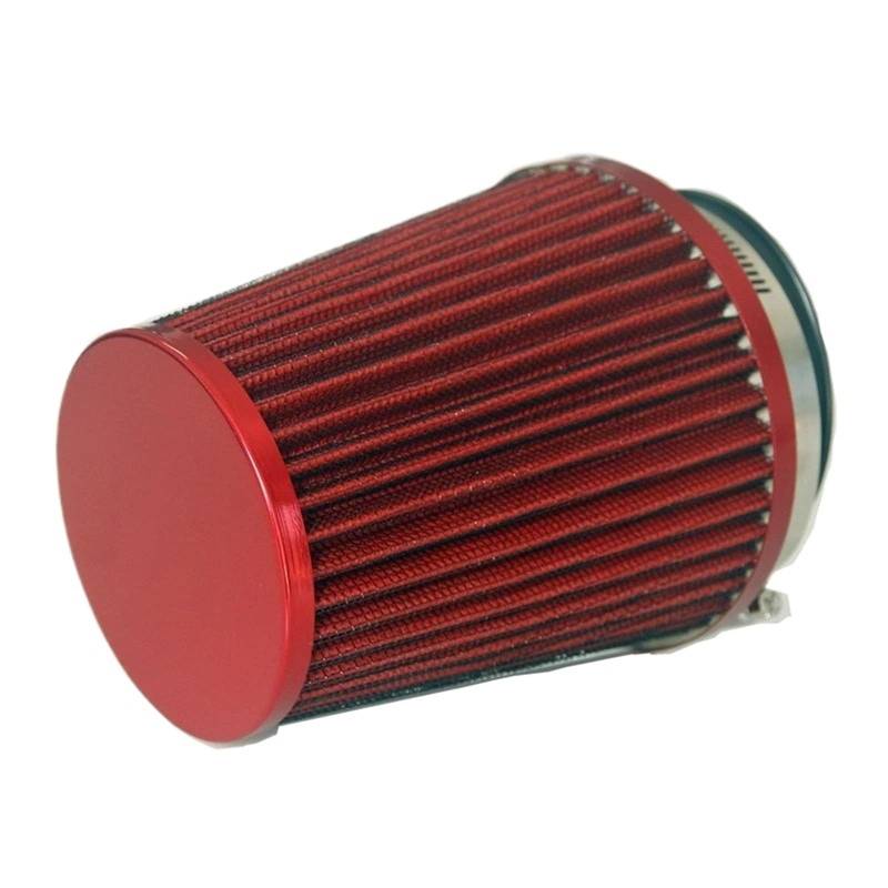 Auto 76mm Luftfilter Auto Racing Sport Luftfilter Entlüftungsfilter Kegel Luftfilter Ansaugluftfilter 3 Zoll(Red) von Ouxk