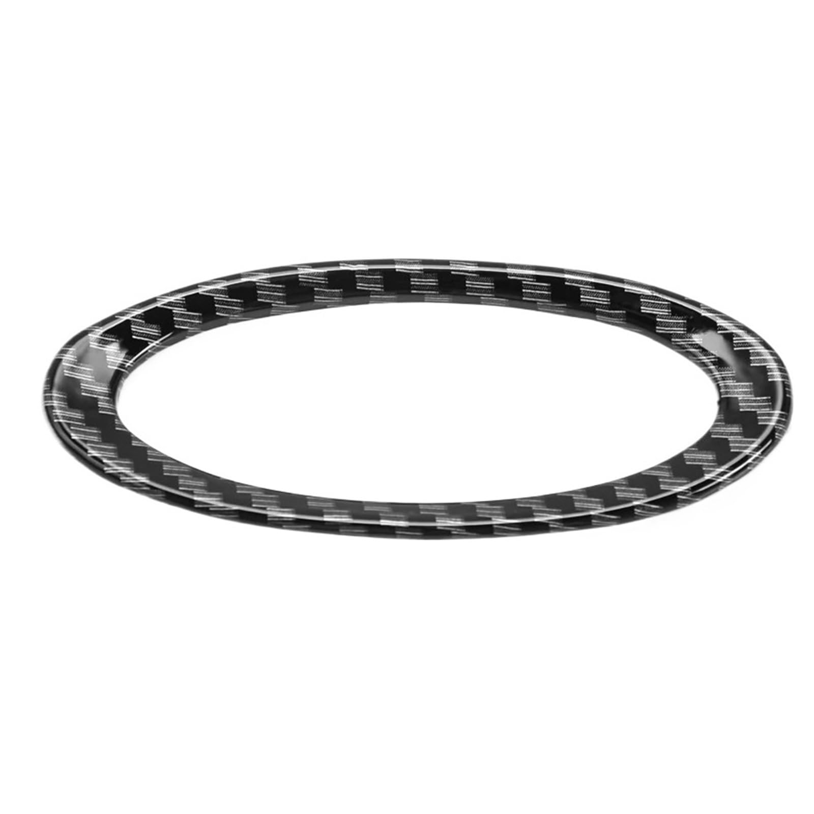 Auto ABS Chrom Auto Lenkrad Dekoration Ri&ng Trim Aufkleber Kompatibel Mit Fo&rd Fo&cus 2 Fie&sta Eco&Sport(Carbon Fiber) von Ouxk