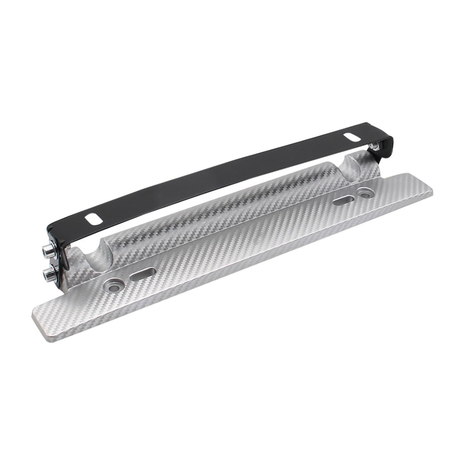 Auto Kennzeichenhalter Carbon Fiber Muster Auto Kennzeichenhalter Autoteile Zubehör(Silver) von Ouxk