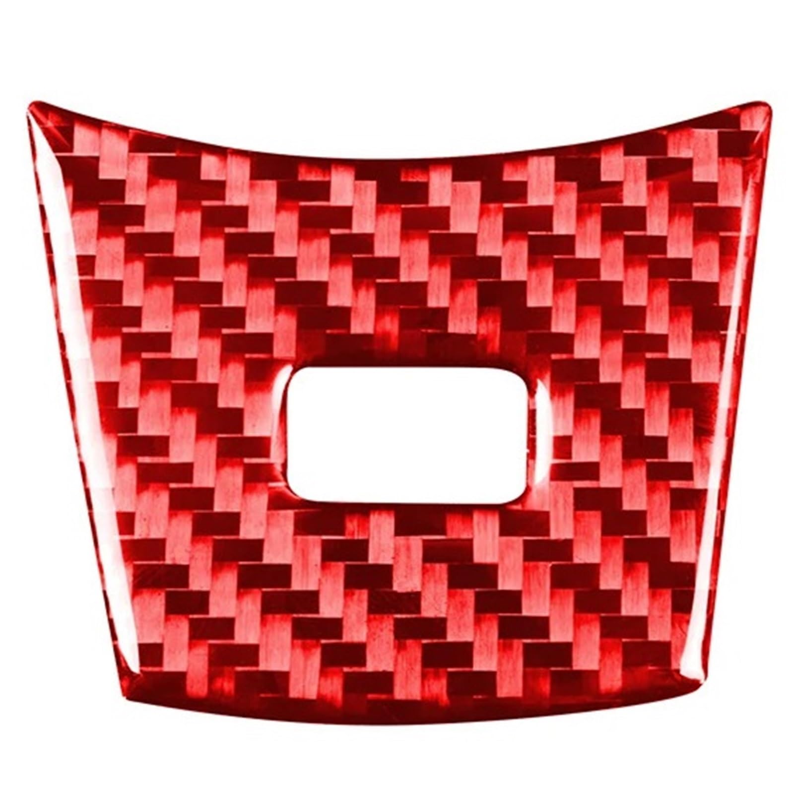 Auto-Lenkrad-Zierabdeckung, Carbon-Aufkleber, Kompatibel Mit Auto-Innenausstattung(Red) von Ouxk