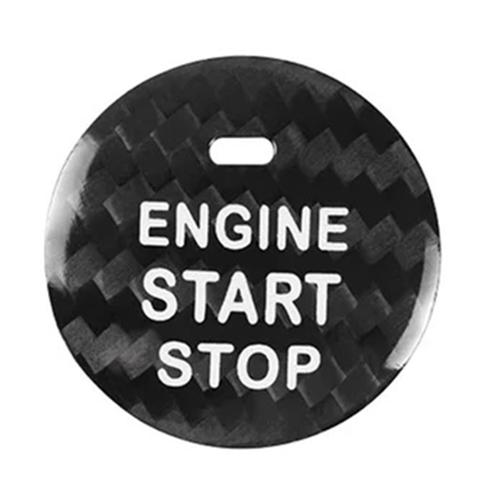 Auto-Motor-Start-Stopp-Knopf-Abdeckung Echtkohlefaser-Aufkleber Kompatibel Mit Lex&us is 2006-2012(Black) von Ouxk