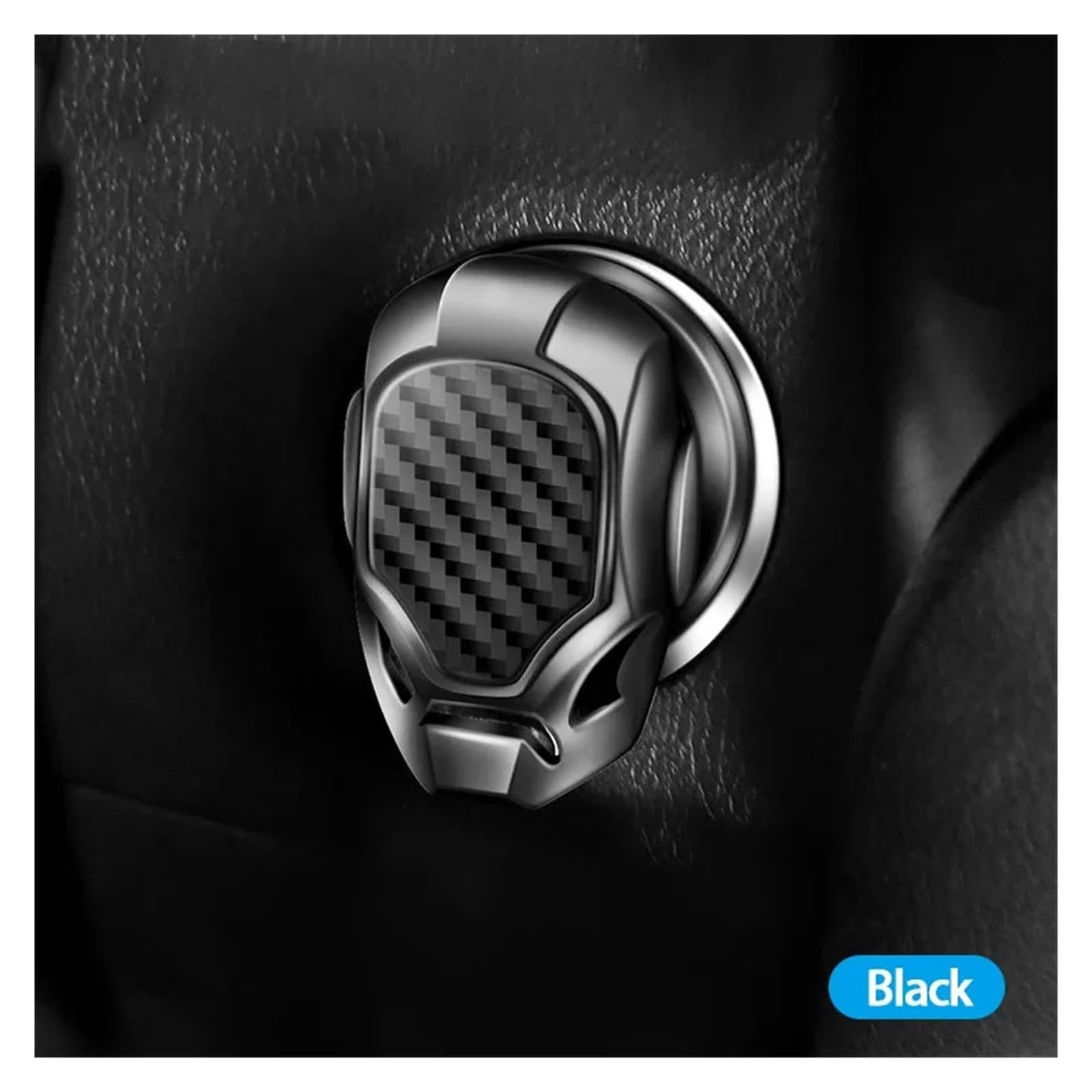 Auto Start Schutz Abdeckung Dekoration Zündung Schalter Taste Schutz Aufkleber Schalter Dekorative Push Button Abdeckung(Black Brown) von Ouxk