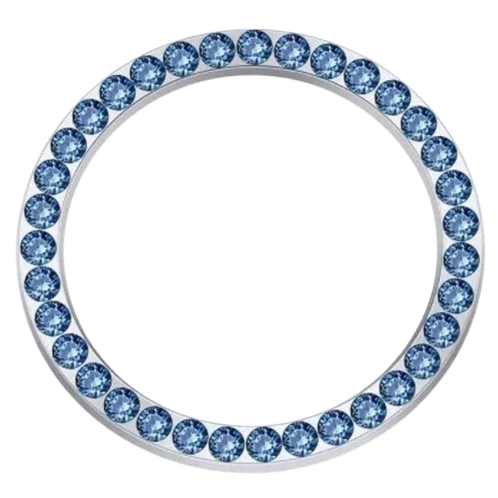Auto Zündschlüssel Ri&ng Diamant Aufkleber for Auto Motorrad Styling Dekoration Schlüssel Kreis Taste Auto Zubehör(Blue) von Ouxk