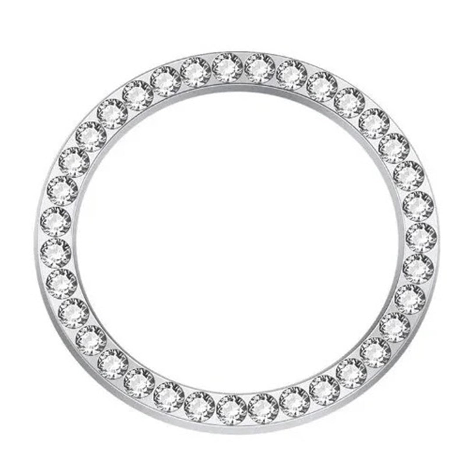 Auto Zündschlüssel Ri&ng Diamant Aufkleber for Auto Motorrad Styling Dekoration Schlüssel Kreis Taste Auto Zubehör(White) von Ouxk