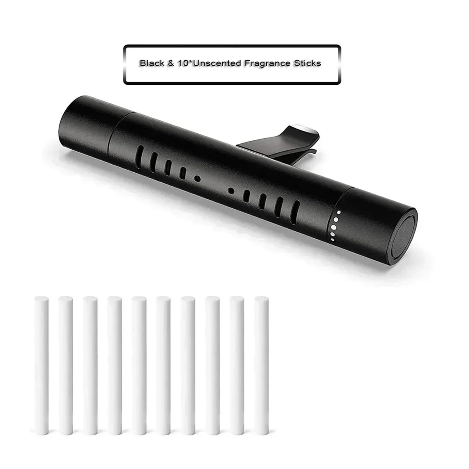 Autoduft Benutzerdefinierter Entlüftungsclip Zylindrischer Autodiffusor for Ätherische Öle Mit 10 Nachfüllstäbchen for Auto(Pink) von Ouxk