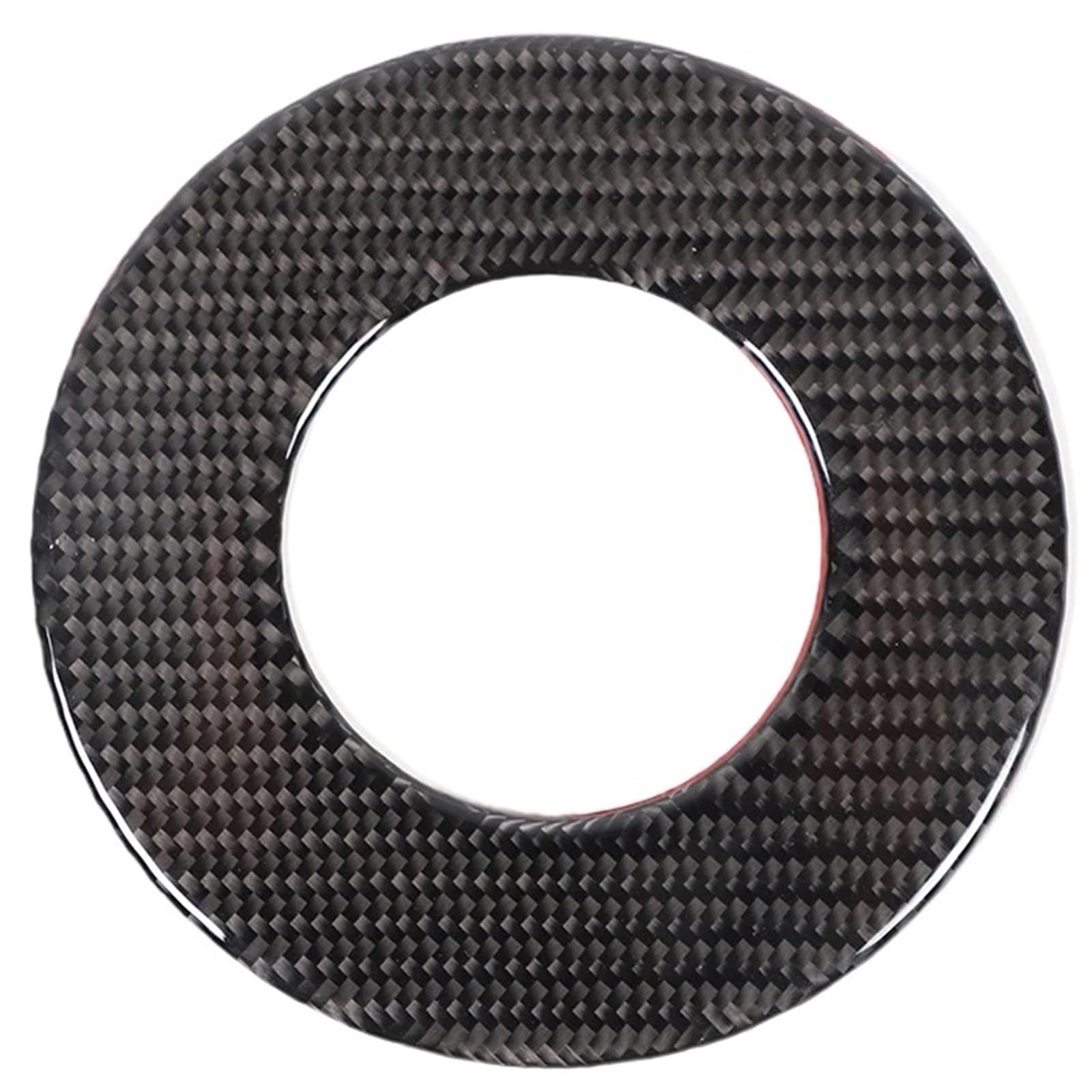 Kompatibel Mit BM&W* 6er-Serie M6 E63 E64 2004–2010, Weicher Carbonfaser-Aufkleber for Die Lenkradabdeckung Mit Logo(Black) von Ouxk