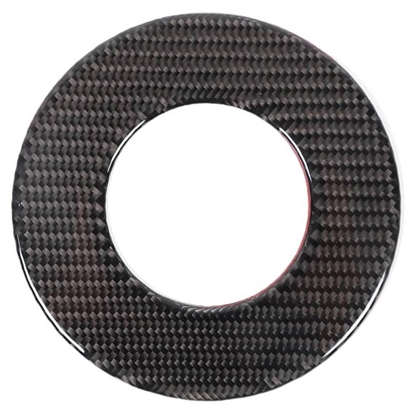 Kompatibel Mit BM&W* 6er-Serie M6 E63 E64 2004–2010, Weicher Carbonfaser-Aufkleber for Die Lenkradabdeckung Mit Logo(Black) von Ouxk