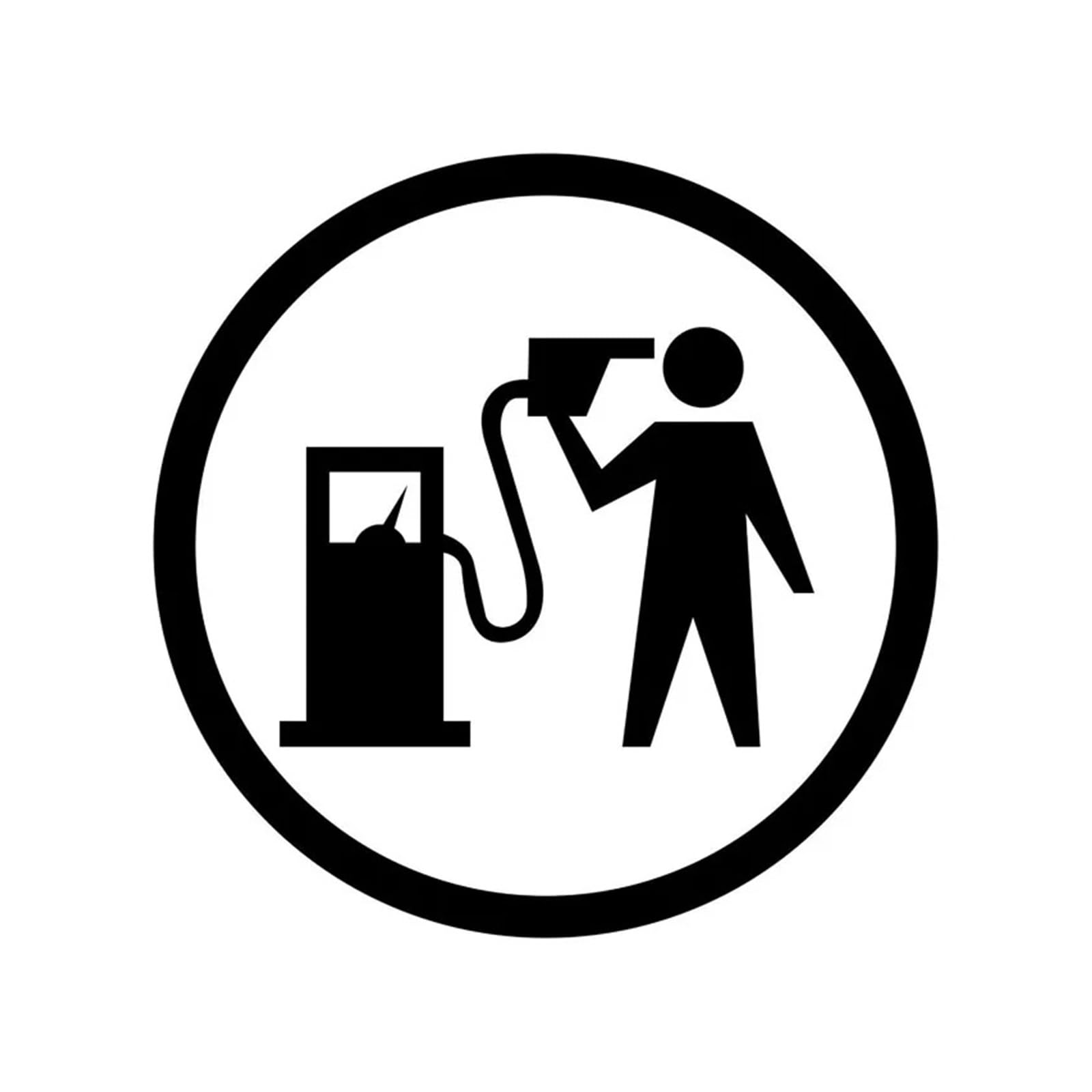 Lustiger Gas-Kraftstoff-Autoaufkleber, Automobile, Motorräder, Außenzubehör, Vinyl-Aufkleber(Black) von Ouxk