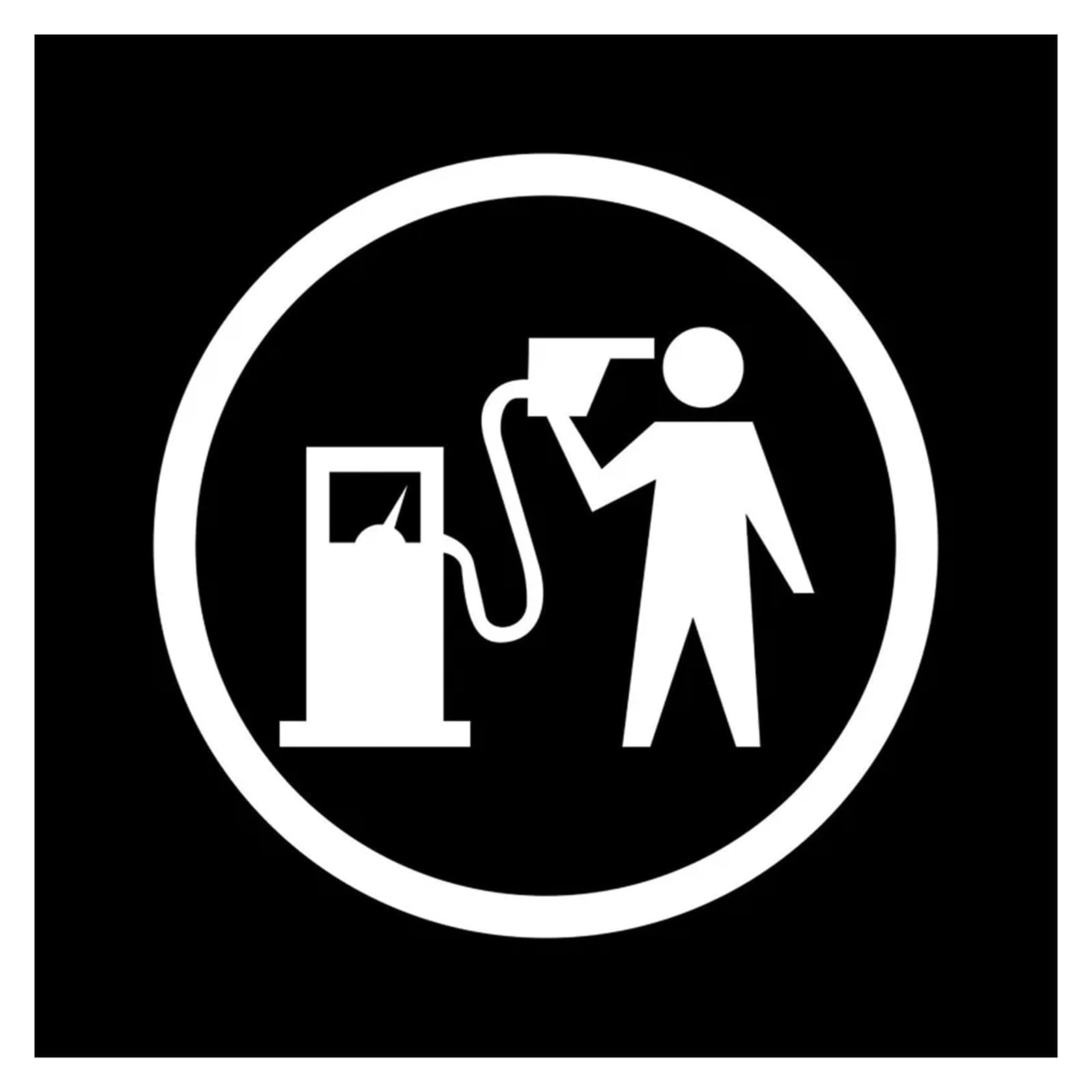 Lustiger Gas-Kraftstoff-Autoaufkleber, Automobile, Motorräder, Außenzubehör, Vinyl-Aufkleber(White) von Ouxk